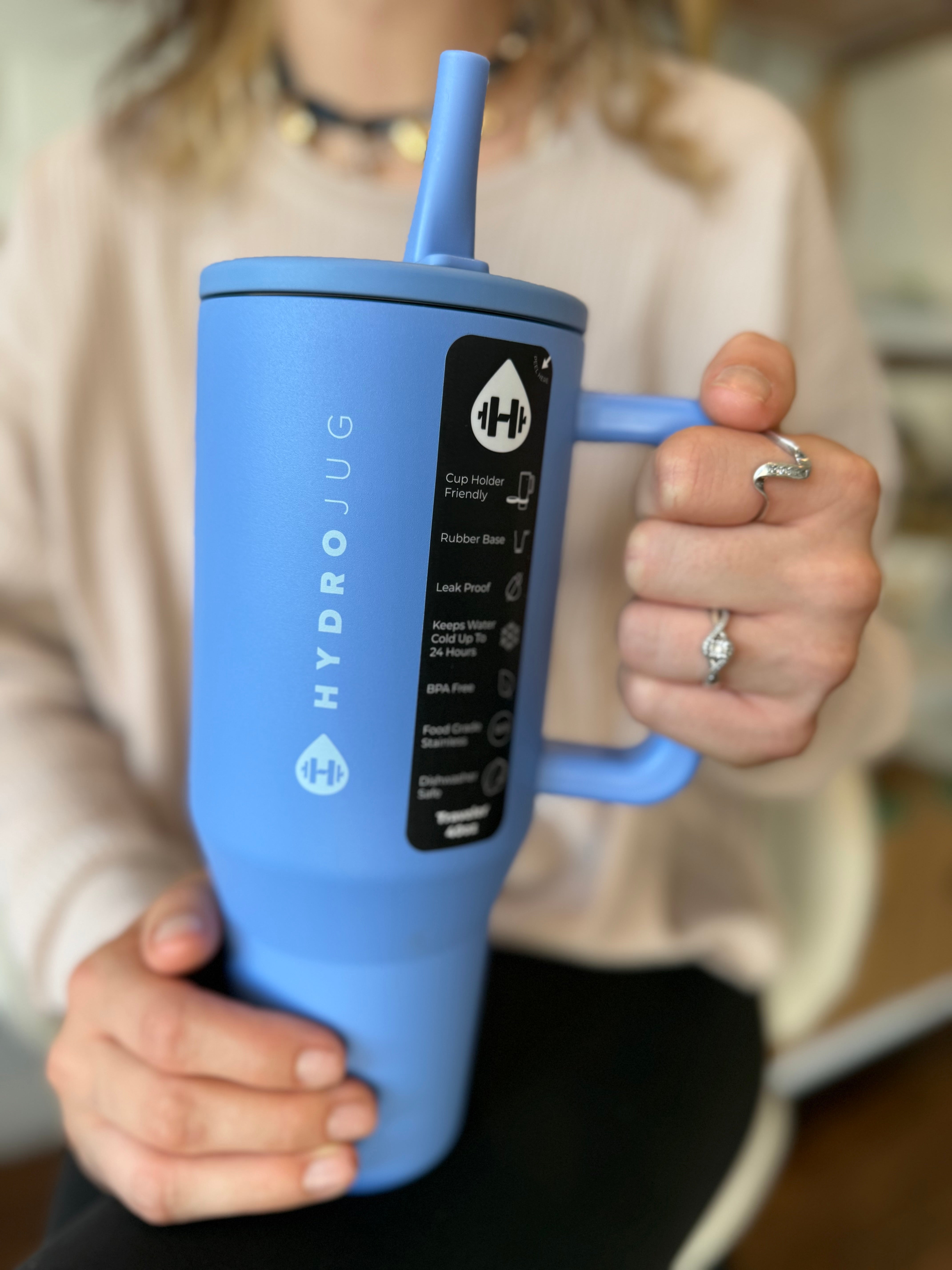 Gourde Hydro Flask 40oz – Collection HydroJug Candy Coated, Rose (neuve)