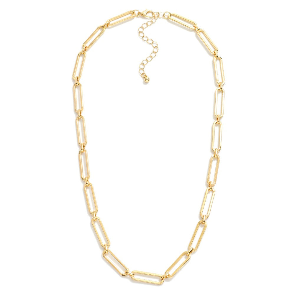 Gold Paperclip Necklace