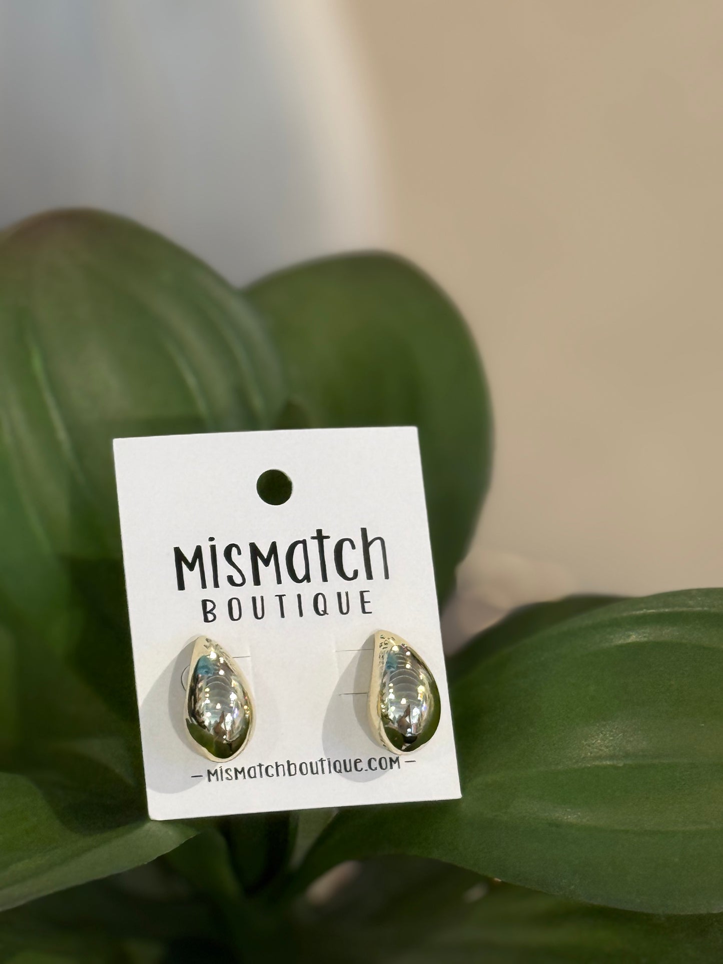 Tear Drop Gold Earrings