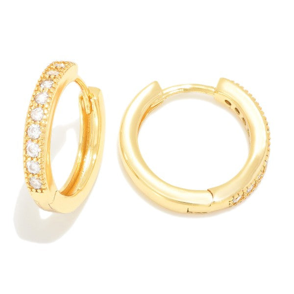 Cubic Zirconia Hoop Earrings