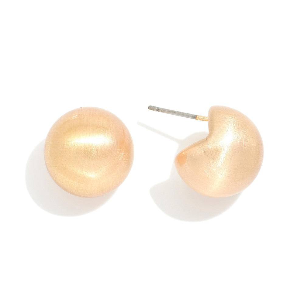 Metal Tone Dome Cuff Earrings