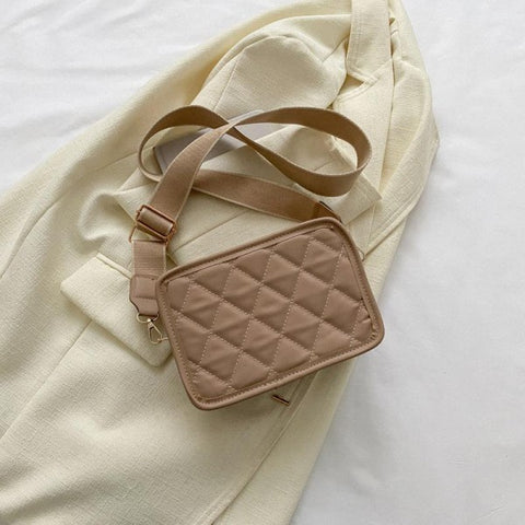 Small Quilted Crossbody, Khaki