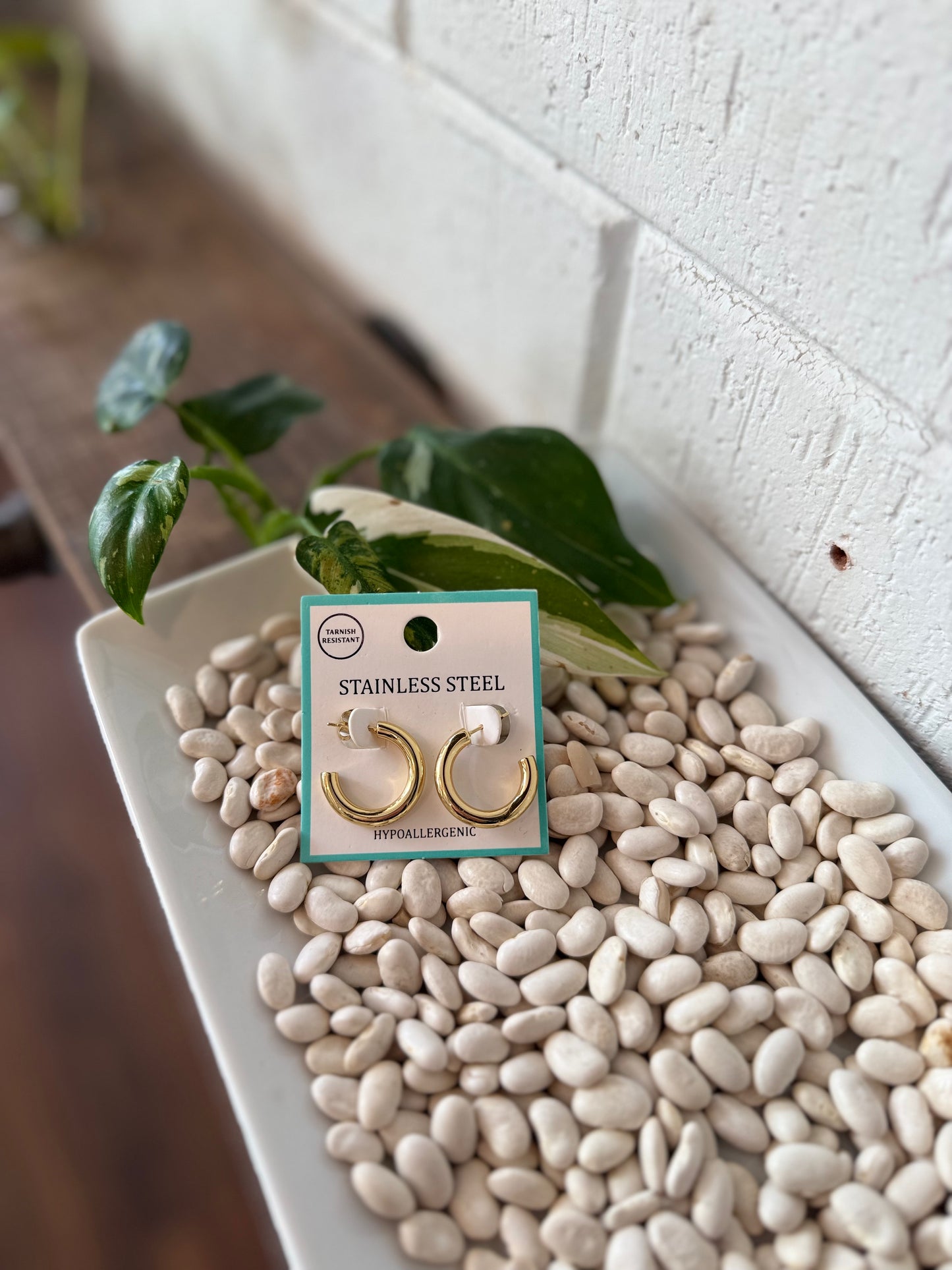 Hypoallergenic Gold Hoop Earrings #1