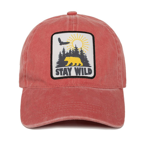 Stay Wild patch cap, Burnt Orange