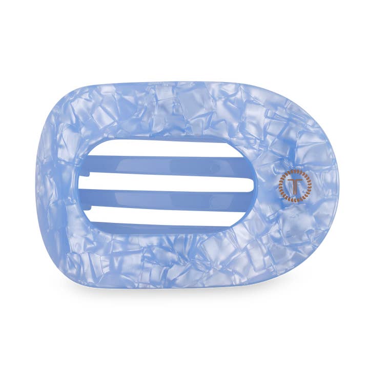Flat Round Hair Clip - Medium - Blue Lagoon