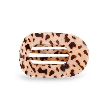 Round Flat Medium Clip - Blonde Tortoise