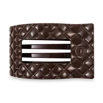 Flat Rectangle Hair Clip - Large - Truly Taupe Quilted