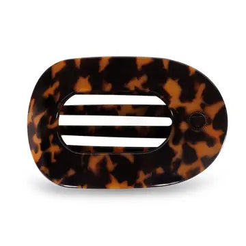 Round Flat Hair Clip - Large - Tortoise