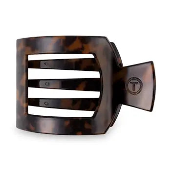 Square Flat Hair Clip - Large - Tortoise