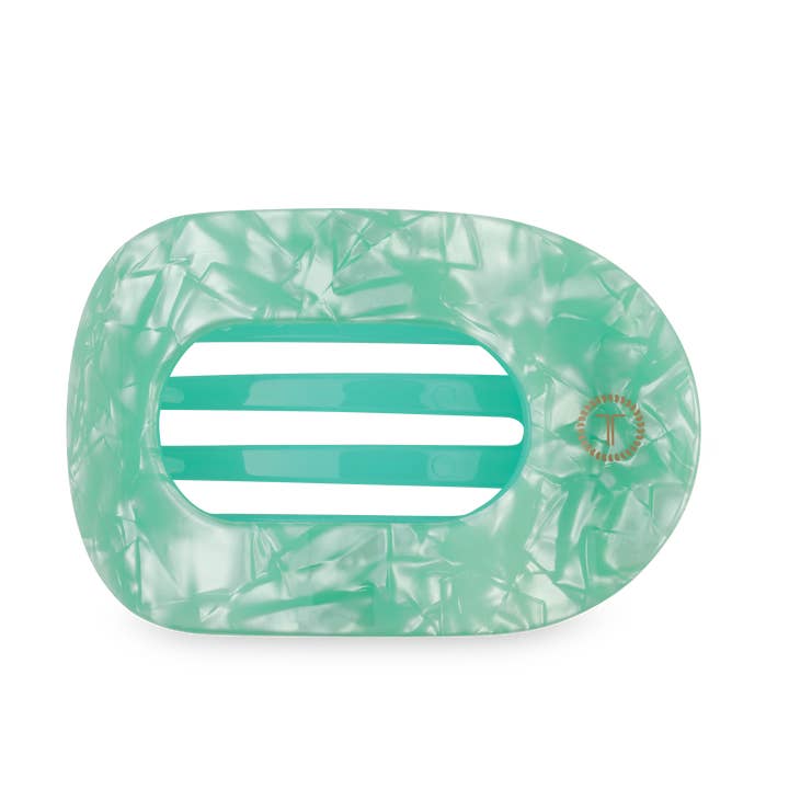 Flat Round Hair Clip - Large - Spring Splash