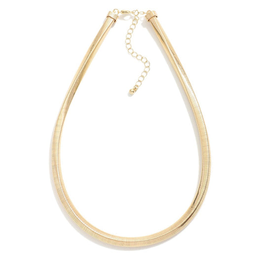 Square omega Chain stretch necklace