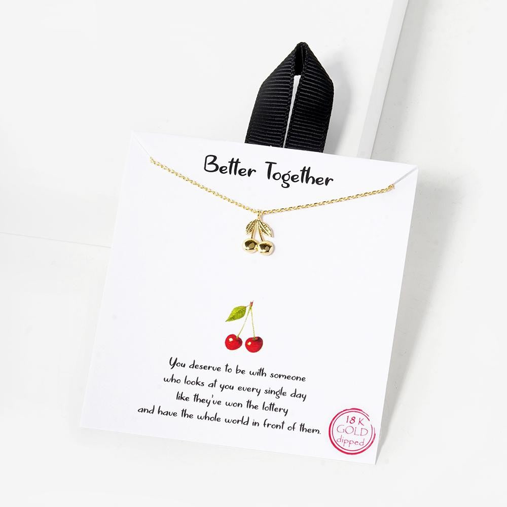 Gold Cherry necklace