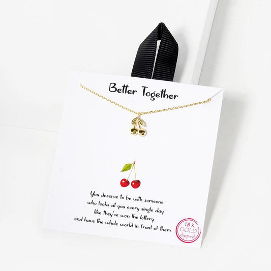 Gold Cherry necklace