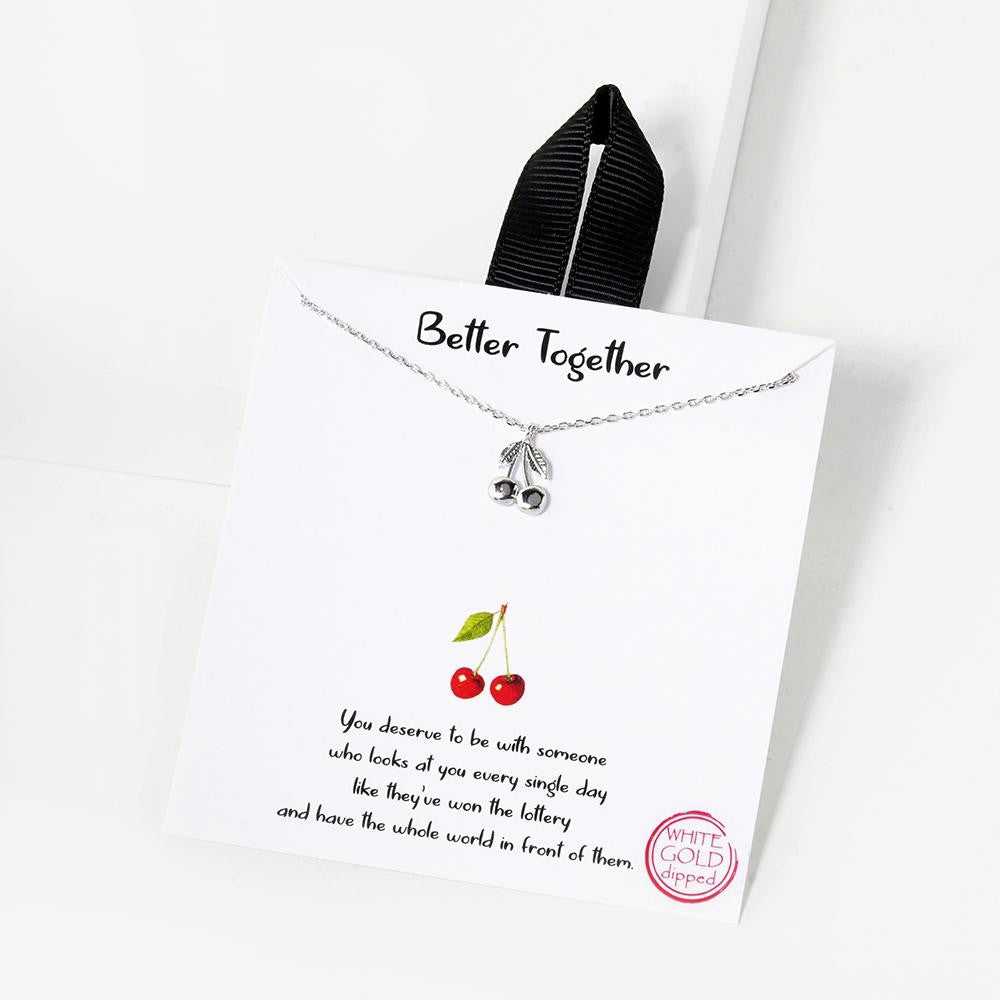 Silver Cherry necklace