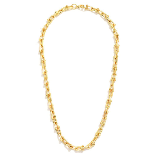 Gold Dipped Small U-Chain Link Necklace
