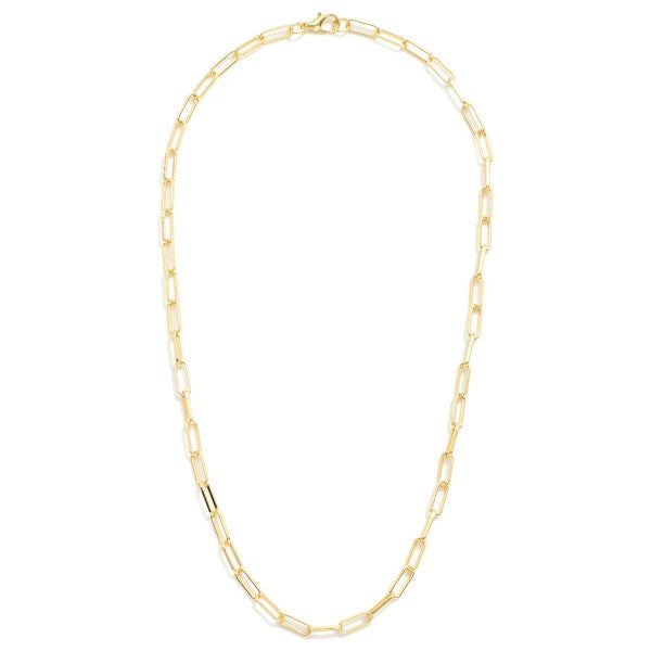 Paperclip Chain Link Necklace