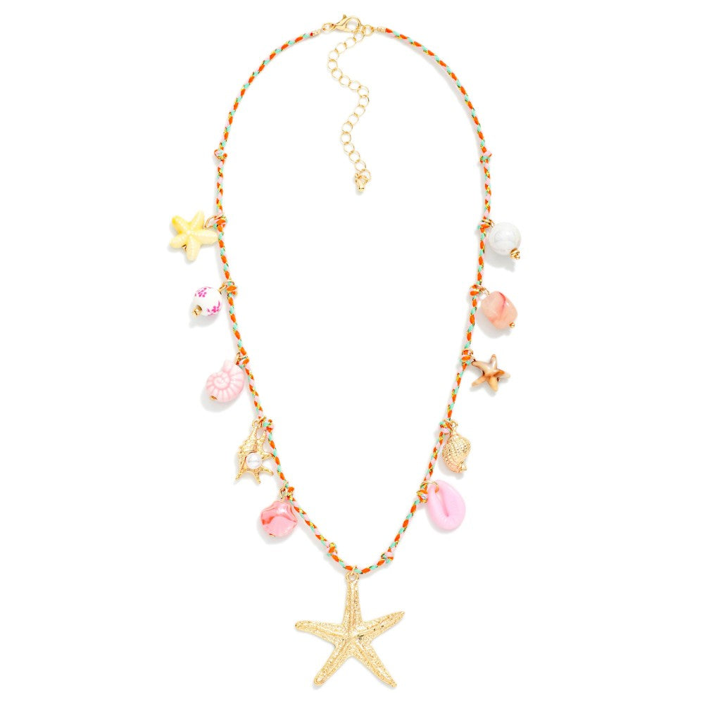 Braided Beach Charm Necklace