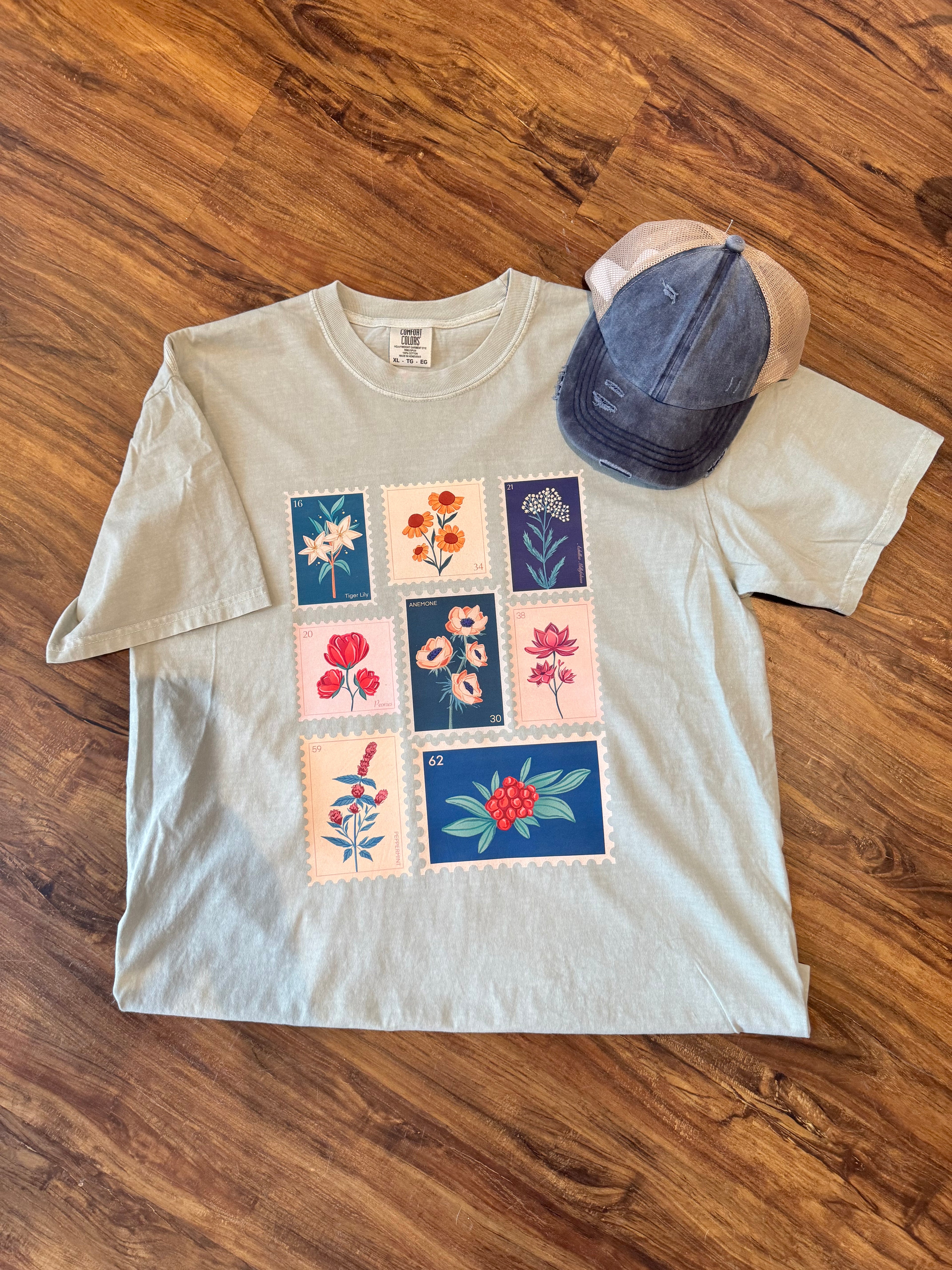 Floral Stamp Graphic Tee