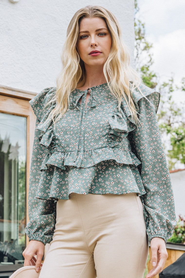 Ruffle Detailed Babydoll Top