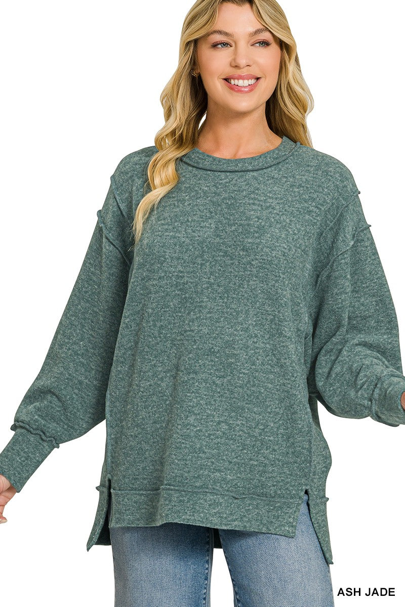 Soft Oversized Sweater Ash Jade