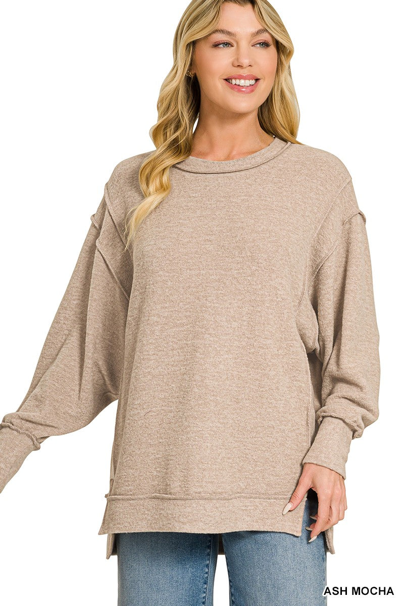 Soft Oversized Sweater Ash Mocha