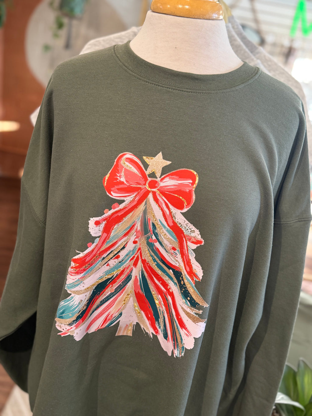 Brush Painted Christmas Tree