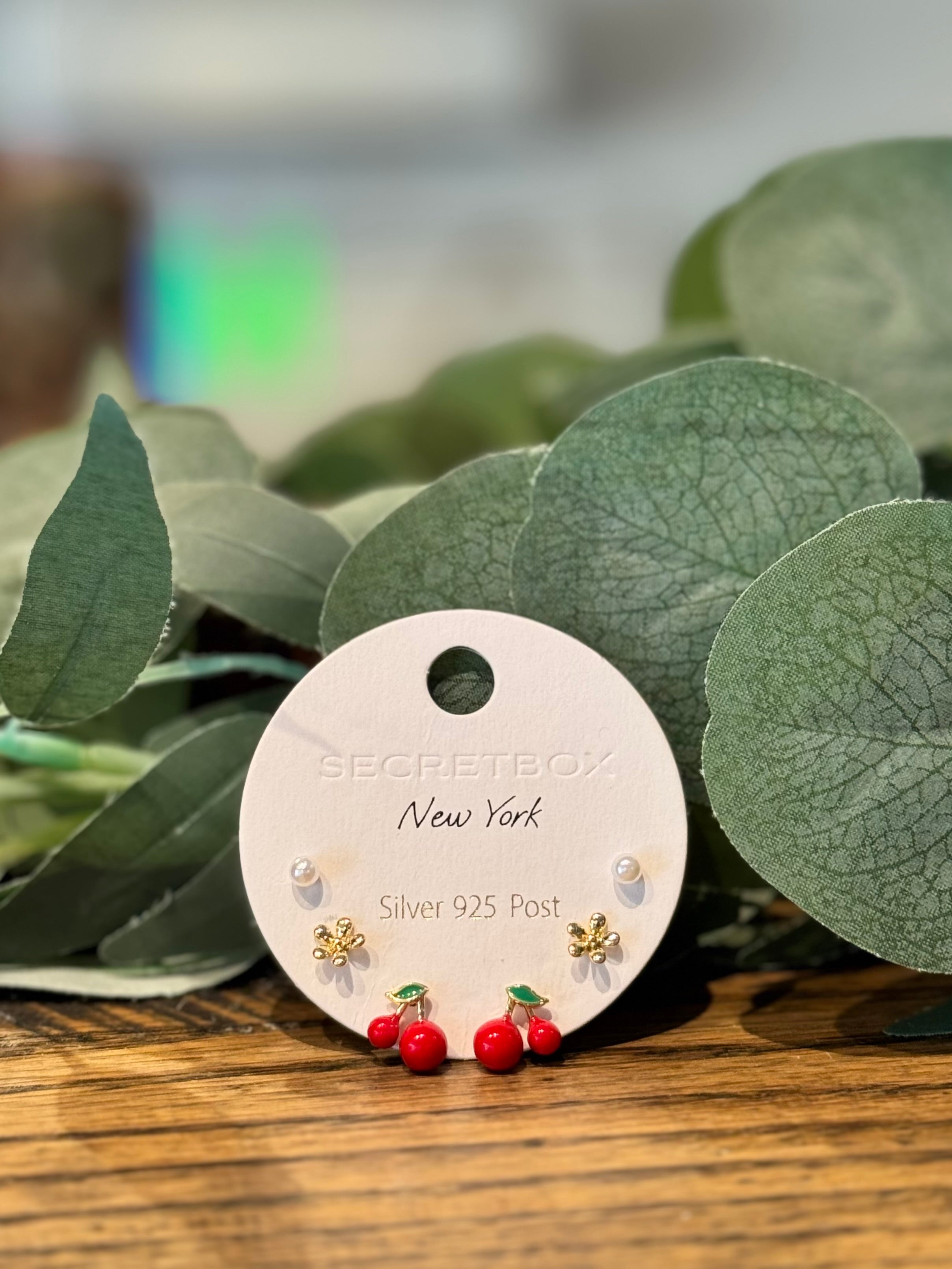 3 Pack Stud Earrings