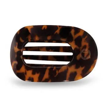 Round Flat Hair Clip - Medium - Tortoise