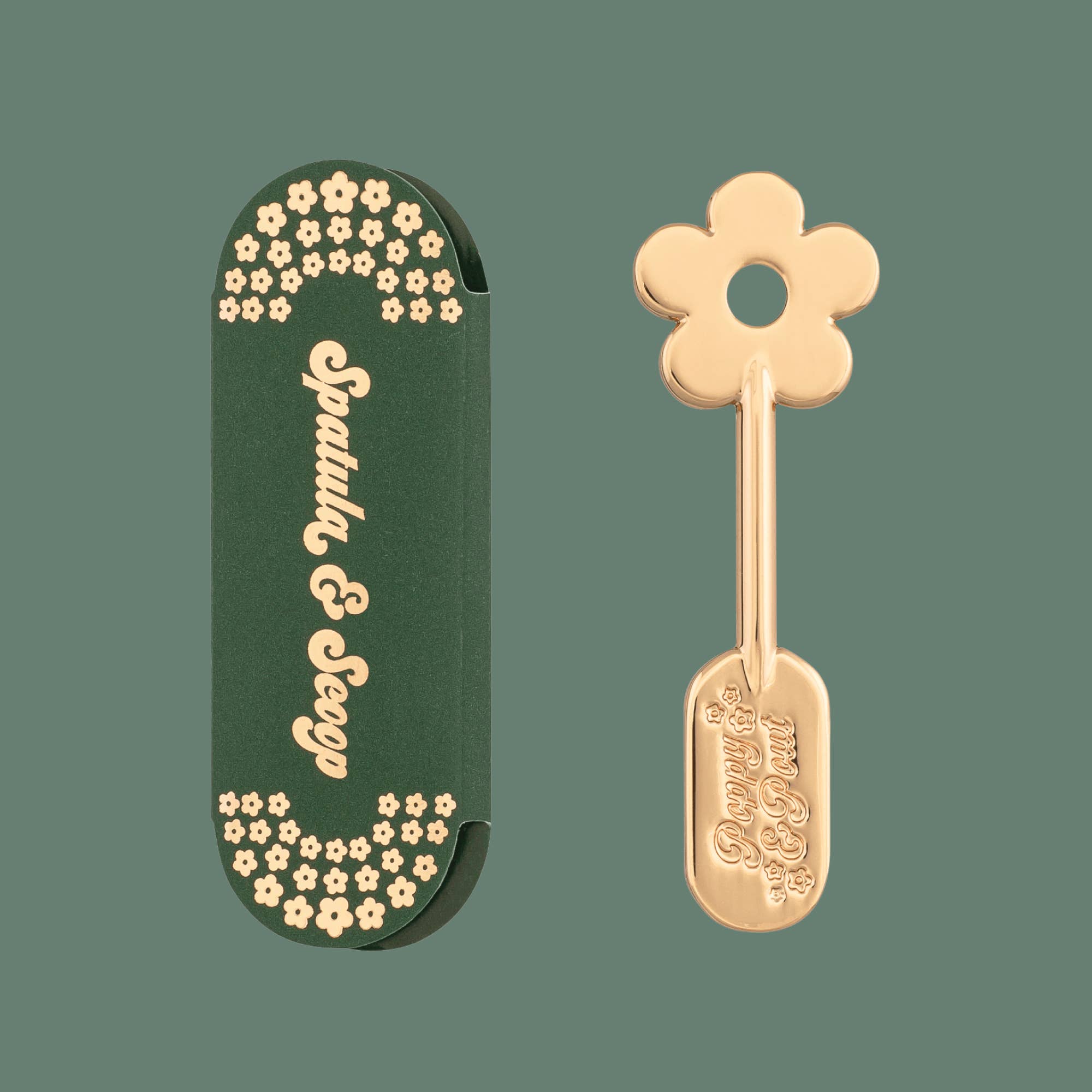 Lip Care Spatula, Gold Daisy