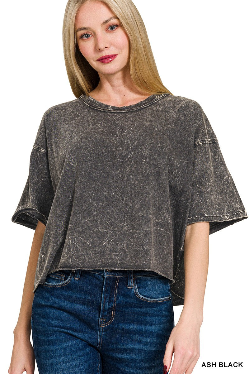 Acid Crinkle-washed Oversized Tee