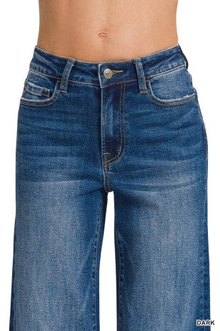 Dark Wash Wide Leg Denim Pants