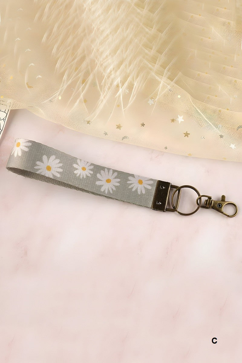 Daisy Sage Green Key Chain