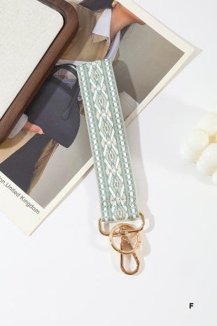 Jacquard Weave Wristlet Keychains