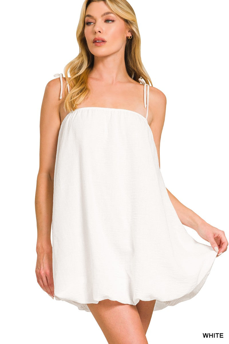 Woven Airflow Mini Bubble Dress