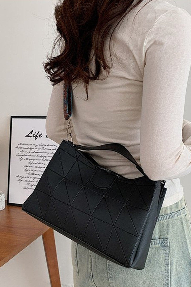 Retro Chic Everyday Tote Bag - Black