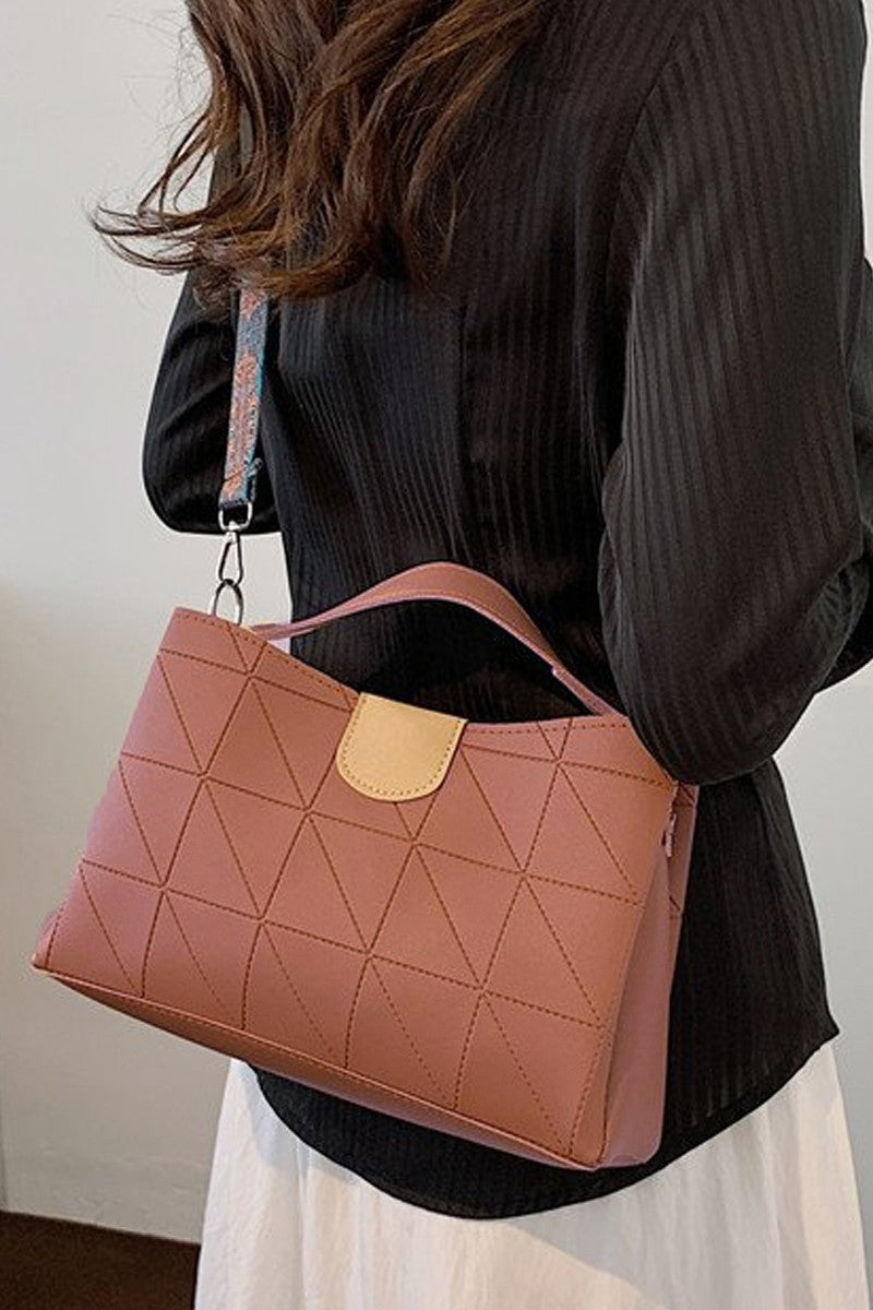 Retro Chic Everyday Tote Bag - Camel