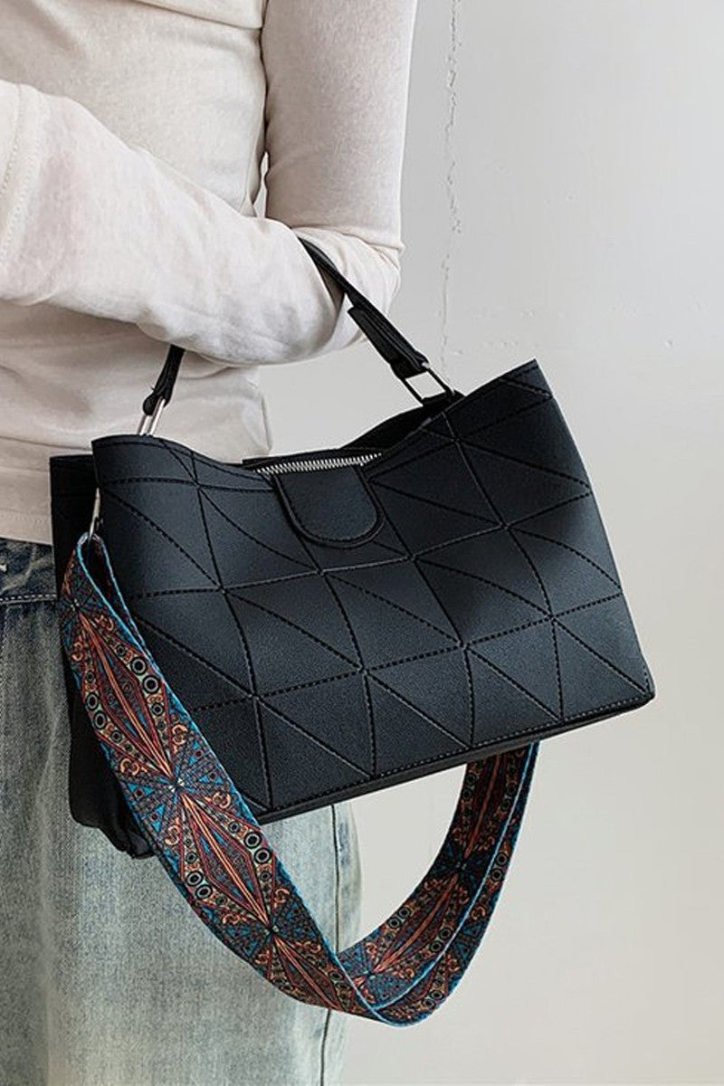 Retro Chic Everyday Tote Bag - Black