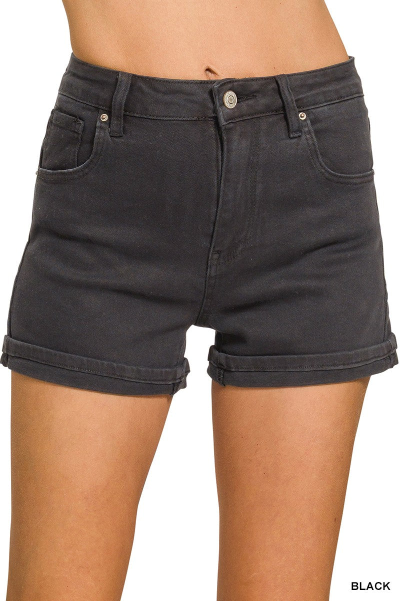 5 Pocket Cuffed Shorts
