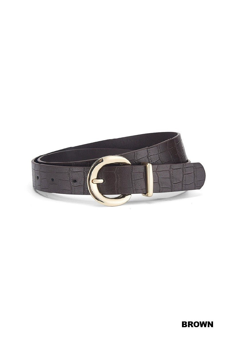 Gold Buckle Brown Fashion Belt