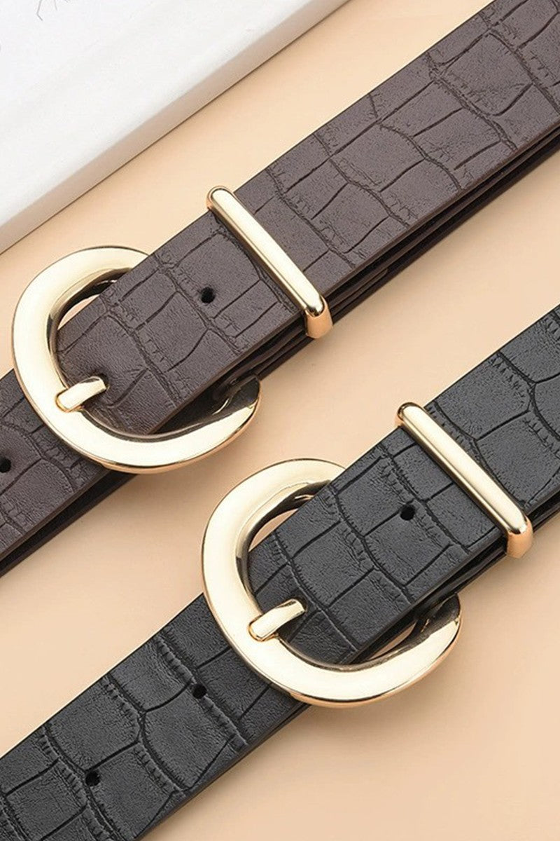 Gold Buckle Brown Fashion Belt