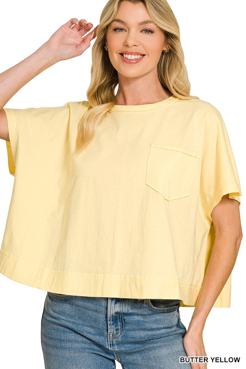 Oversized Boxy Top butter yellow