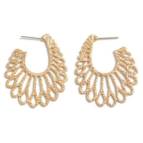 Filigree Wing Earrings, Gold