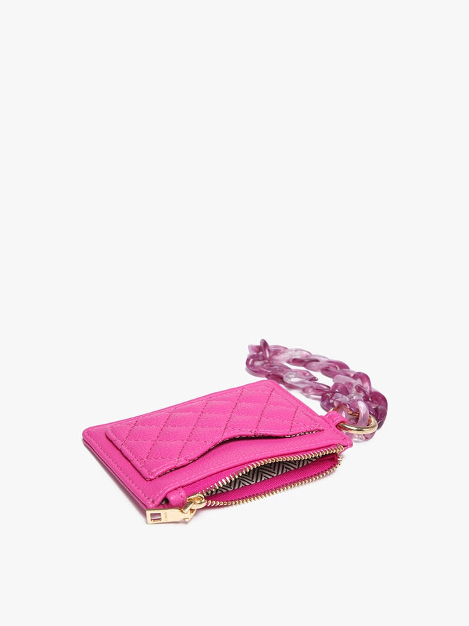Rhodes Quilted Wallet w/ Chain Bangle, Aqua