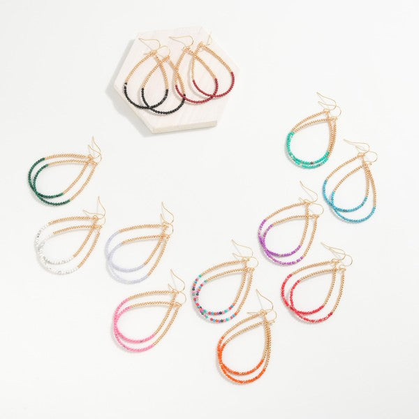 Beaded Teardrop Earrings