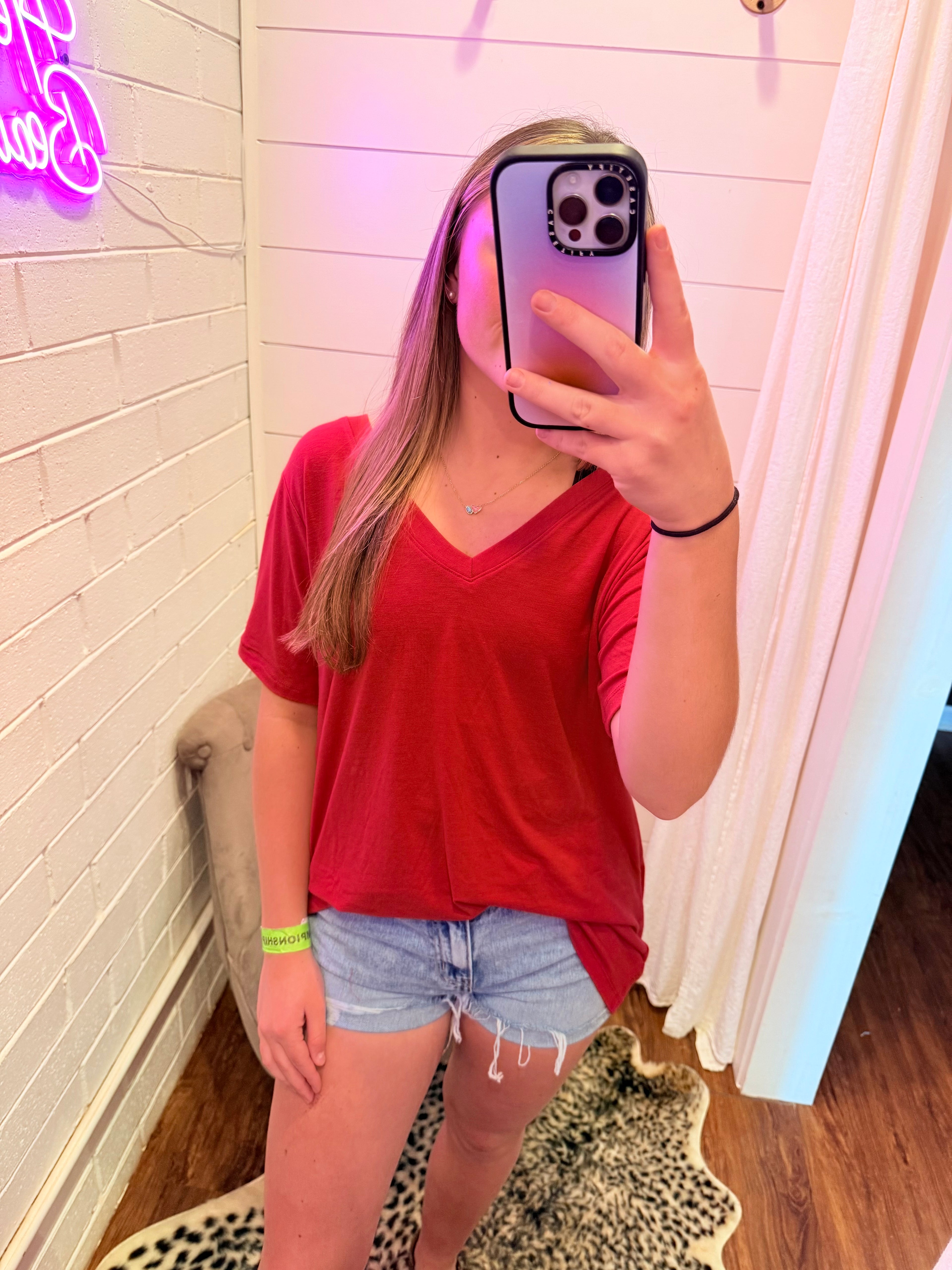 Ruby Plus Short Sleeve V-neck Tee