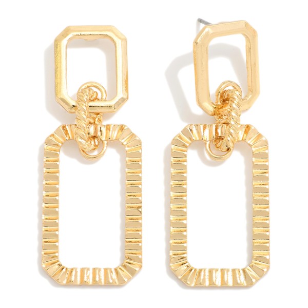 Gold Link Octagon Drop