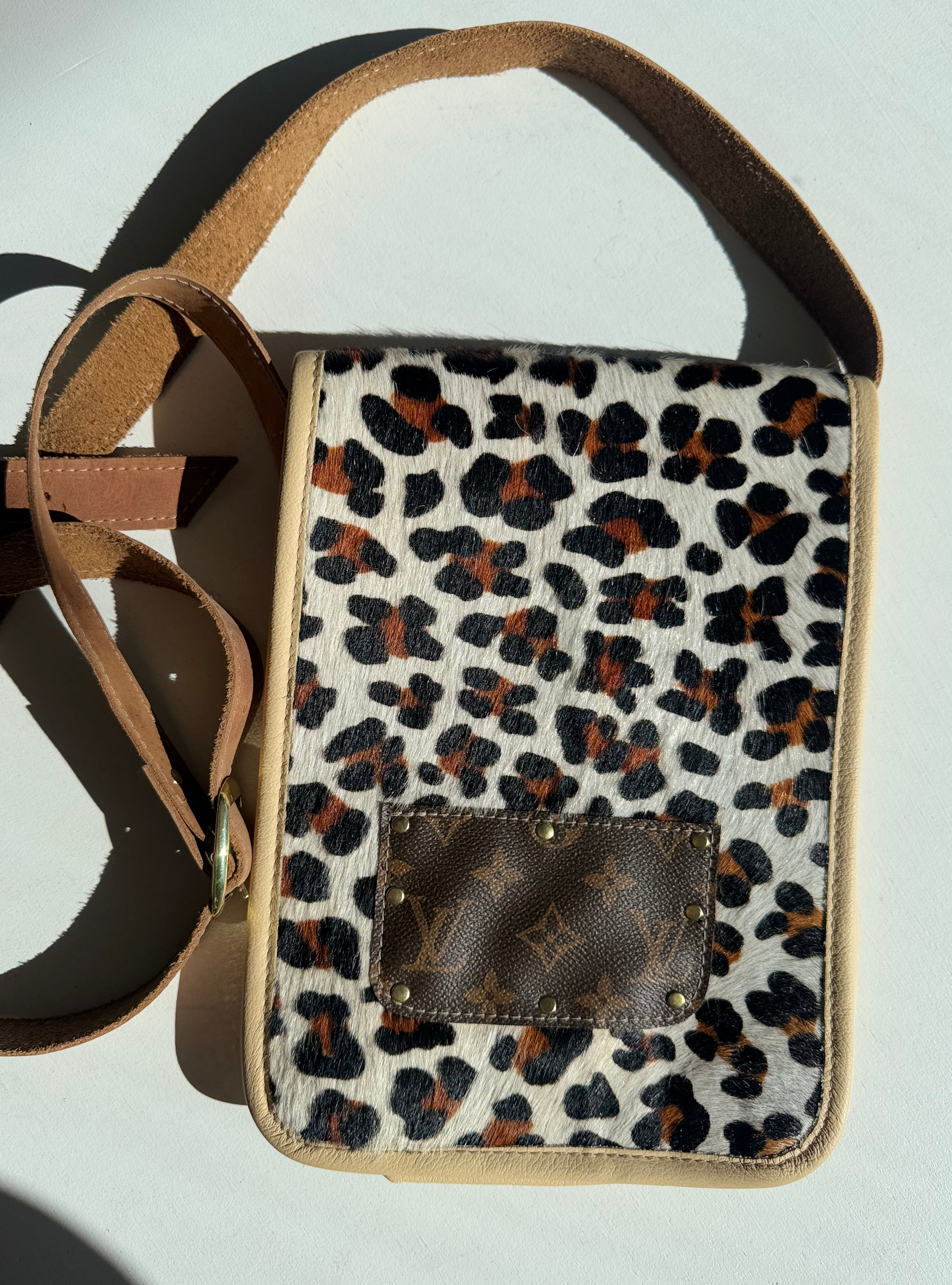 Leopard LV Patch Crossbody