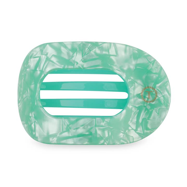 Flat Round Hair Clip - Medium - Spring Splash