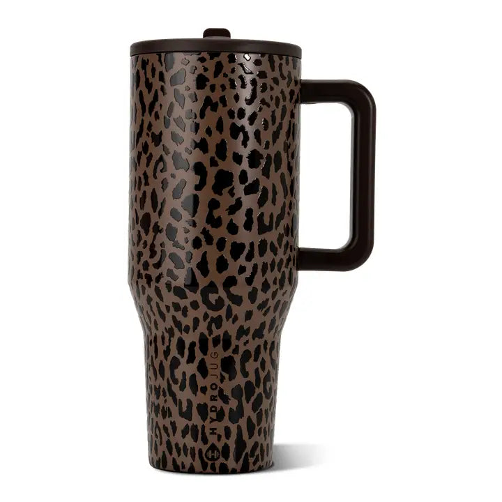 Brown Leopard HydroJug 32 oz