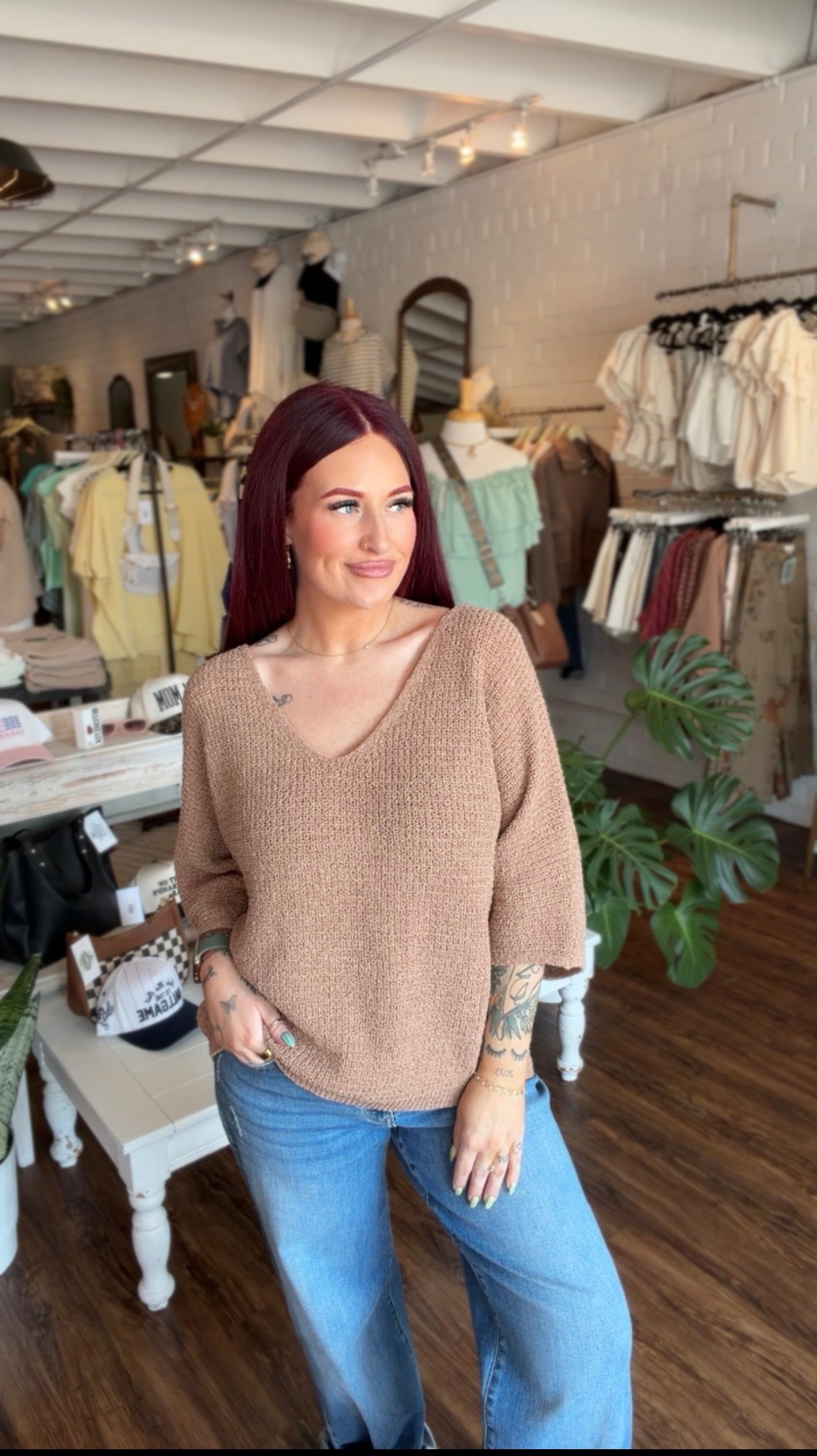 Taupe Knit Sweater